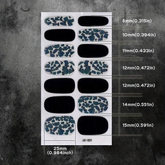 6 Sheets Geometric Line Nail Polish Stickers with 3 Nail Files