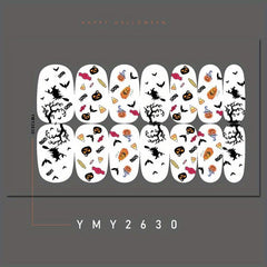 Halloween Skull Ghost Pumpkin Nail Art Stickers