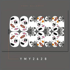 Halloween Skull Ghost Pumpkin Nail Art Stickers