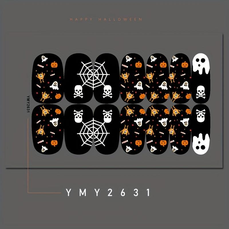 Halloween Skull Ghost Pumpkin Nail Art Stickers