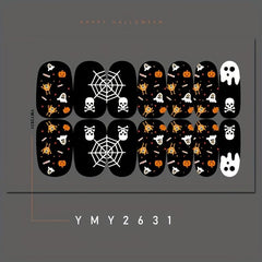 Halloween Skull Ghost Pumpkin Nail Art Stickers