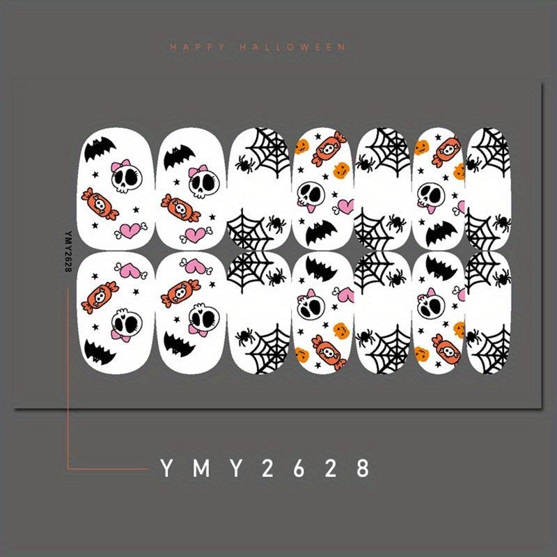 Halloween Skull Ghost Pumpkin Nail Art Stickers