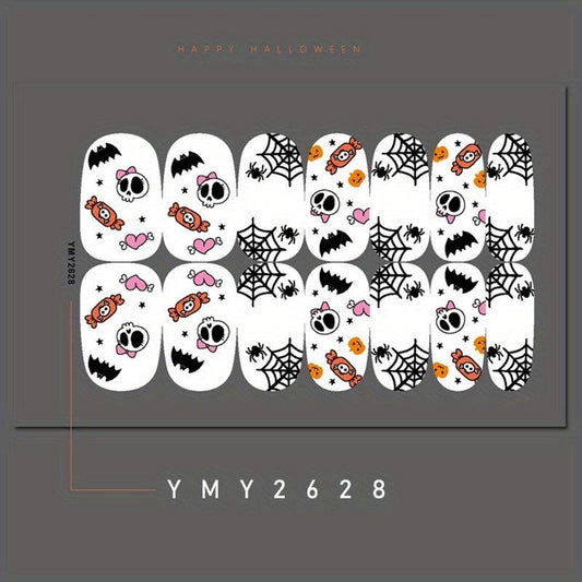 Halloween Skull Ghost Pumpkin Nail Art Stickers
