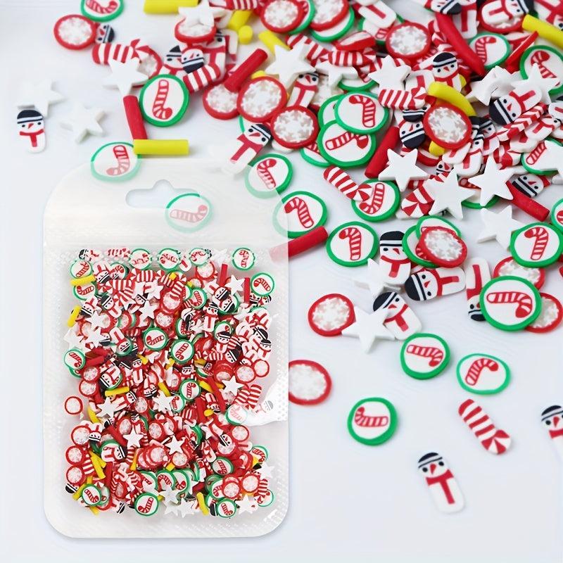 Christmas Nail Art Charms Gingerbread Snowman Snowflake Red Socks Hats