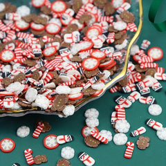 Christmas Nail Art Charms Gingerbread Snowman Snowflake Red Socks Hats