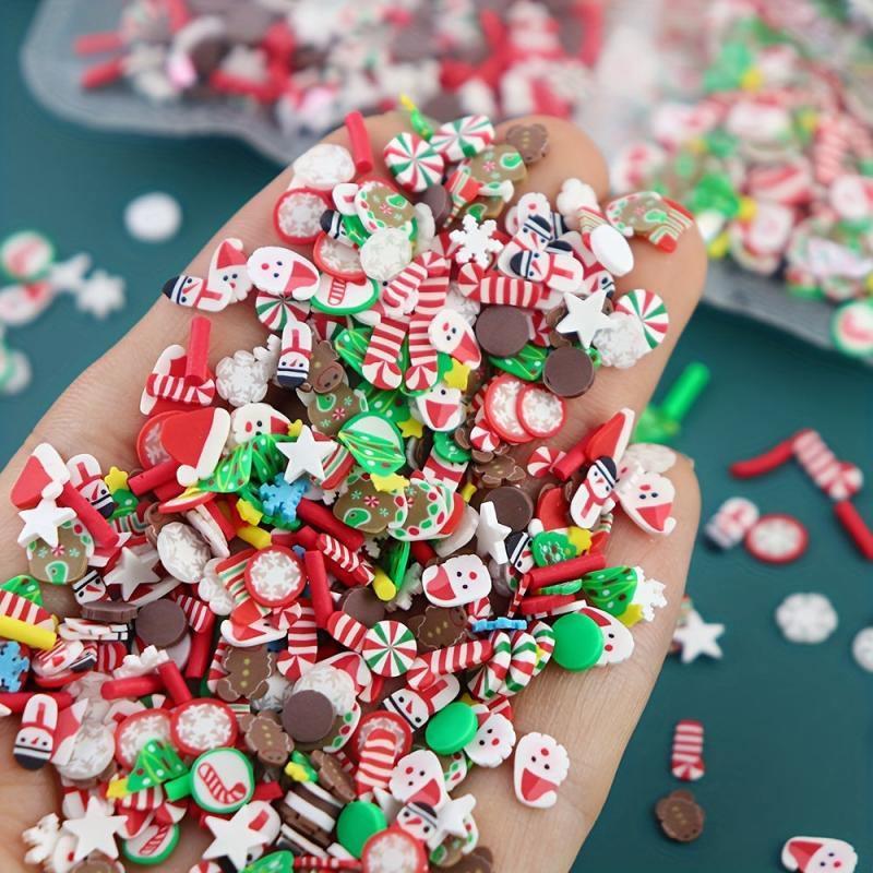 Christmas Nail Art Charms Gingerbread Snowman Snowflake Red Socks Hats