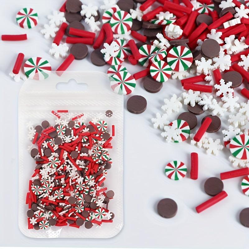 Christmas Nail Art Charms Gingerbread Snowman Snowflake Red Socks Hats