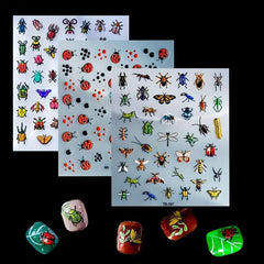 5D Insect Nail Art Stickers - Self Adhesive Nail Art Supplies