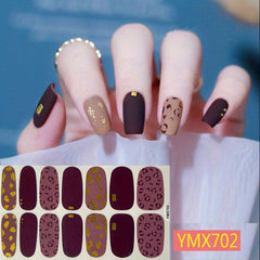 Leopard Print Nail Art Stickers Full Nail Polish Strips