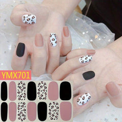 Leopard Print Nail Art Stickers Full Nail Polish Strips