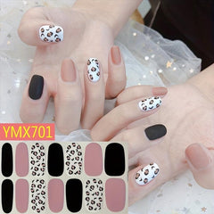 Leopard Print Nail Art Stickers Full Nail Polish Strips