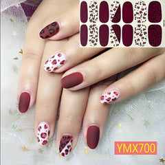 Leopard Print Nail Art Stickers Full Nail Polish Strips
