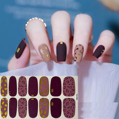 Leopard Print Nail Art Stickers Full Nail Polish Strips