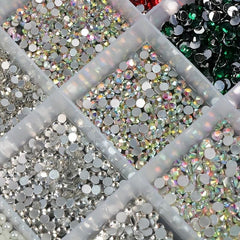 Colorful Round Nail Art Rhinestones Pearls DIY Accessories