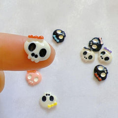 30 Spooky Halloween Nail Decals Skull Ghost Resin Accessories 3D Nail Art