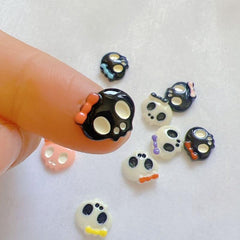 30 Spooky Halloween Nail Decals Skull Ghost Resin Accessories 3D Nail Art