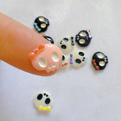 30 Spooky Halloween Nail Decals Skull Ghost Resin Accessories 3D Nail Art