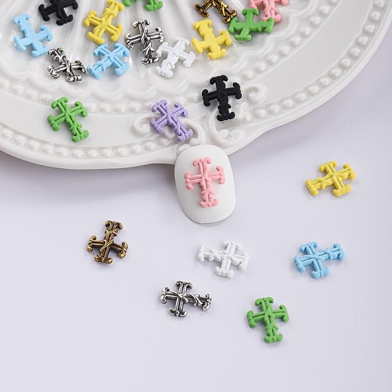 Cross Nail Art Charms Vintage Punk Nail Art Accessories DIY Salon