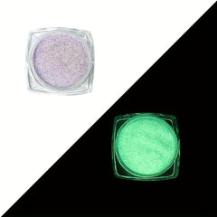 12 Colors Luminous Nail Powder Night Fluorescent Pigment Holographic Glitter
