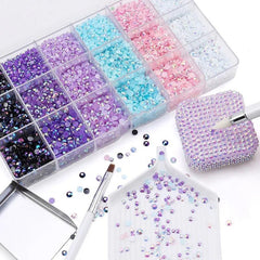 Jelly Rhinestone Kit Mixed Sizes Resin Decoration Craft 3mm 4mm 5mm Crystals