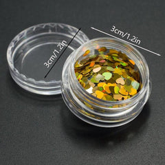 Heart Holographic Nail Art Sequins Valentines Nail Glitter Kit