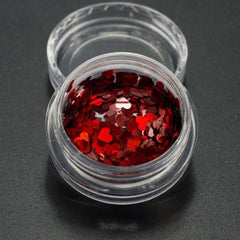 Heart Holographic Nail Art Sequins Valentines Nail Glitter Kit