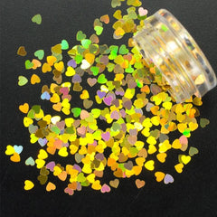 Heart Holographic Nail Art Sequins Valentines Nail Glitter Kit