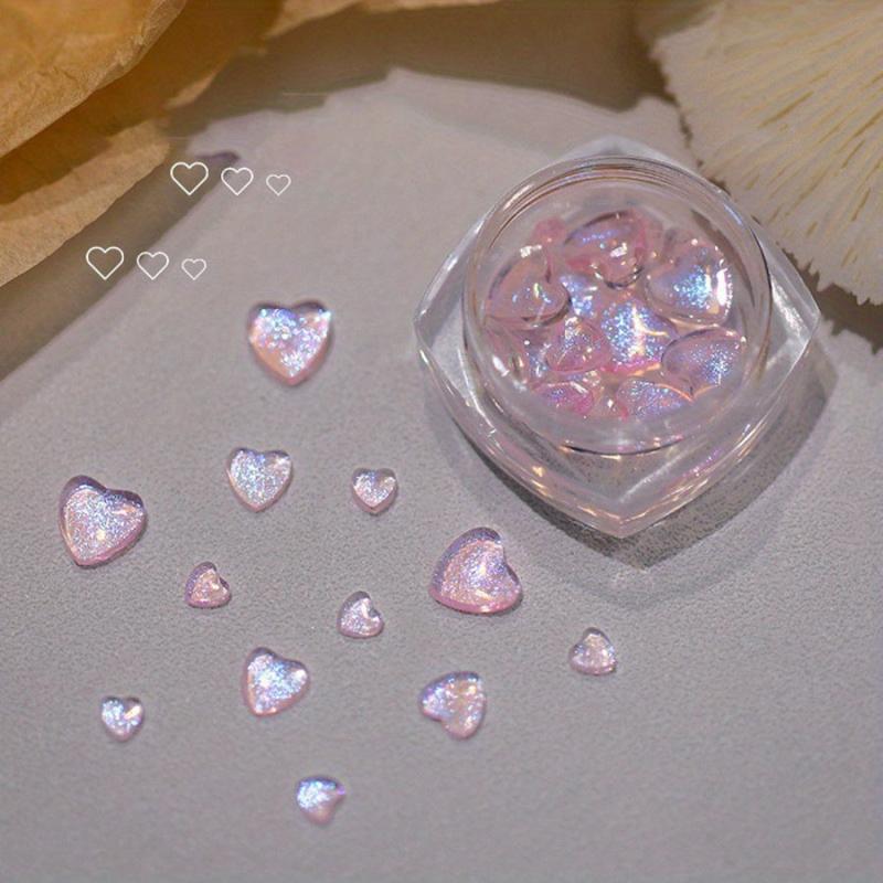 45pcs 3D Heart Nail Rhinestone Crystal Gems Acrylic Nail Art DIY