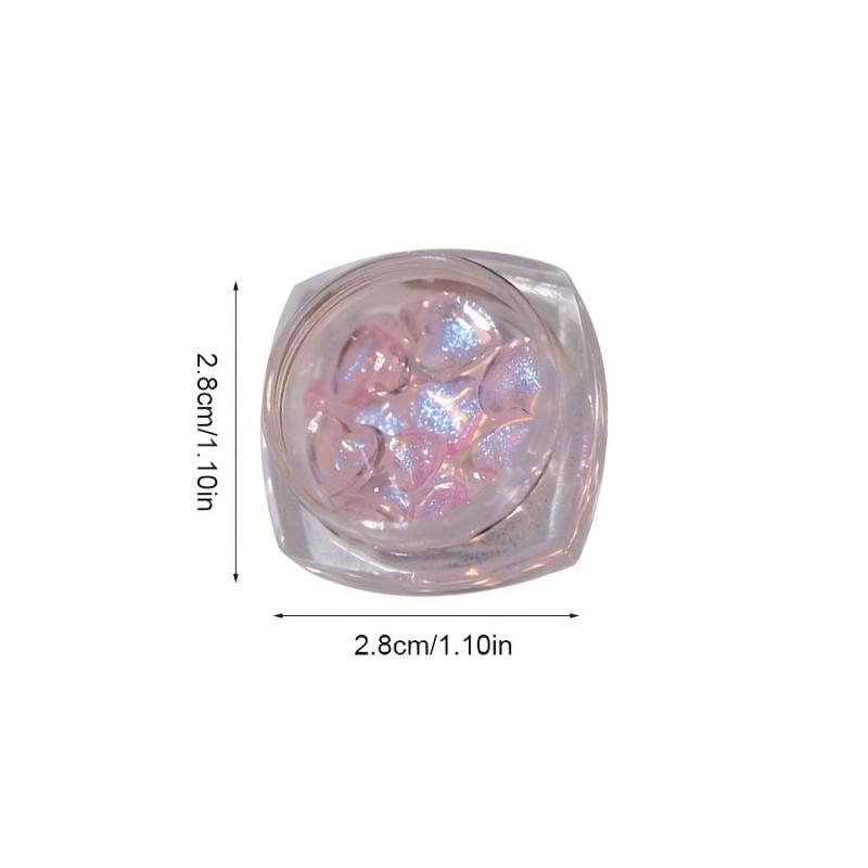 45pcs 3D Heart Nail Rhinestone Crystal Gems Acrylic Nail Art DIY
