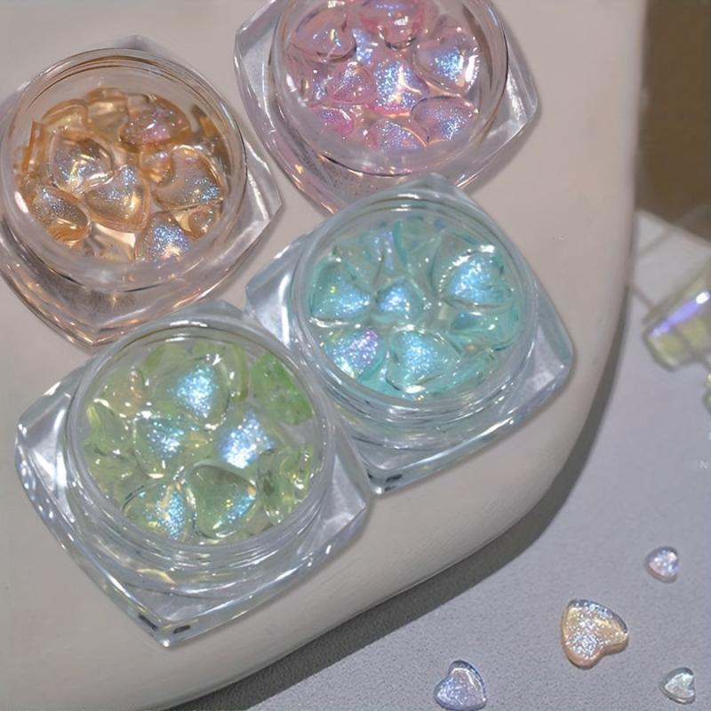 45pcs 3D Heart Nail Rhinestone Crystal Gems Acrylic Nail Art DIY