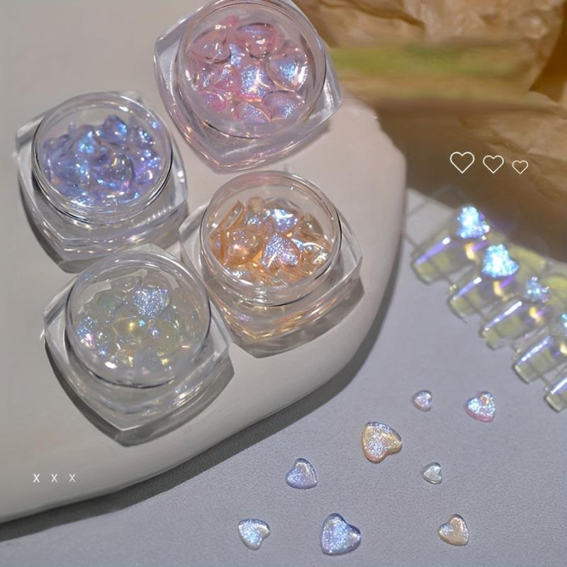 45pcs 3D Heart Nail Rhinestone Crystal Gems Acrylic Nail Art DIY