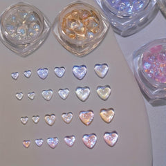 45pcs 3D Heart Nail Rhinestone Crystal Gems Acrylic Nail Art DIY