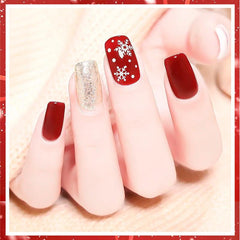 Christmas Snowflake Nail Art Glitter 3D Nail Sticker Decals Xmas Tree Stars