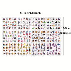 Halloween Nail Water Transfer Stickers Pumpkin Bat Ghost Nail Art Decals