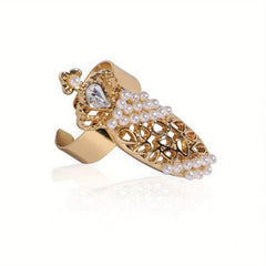 Crystal Joint Nail Ring Alloy Jewelry Zircon Nail Ring