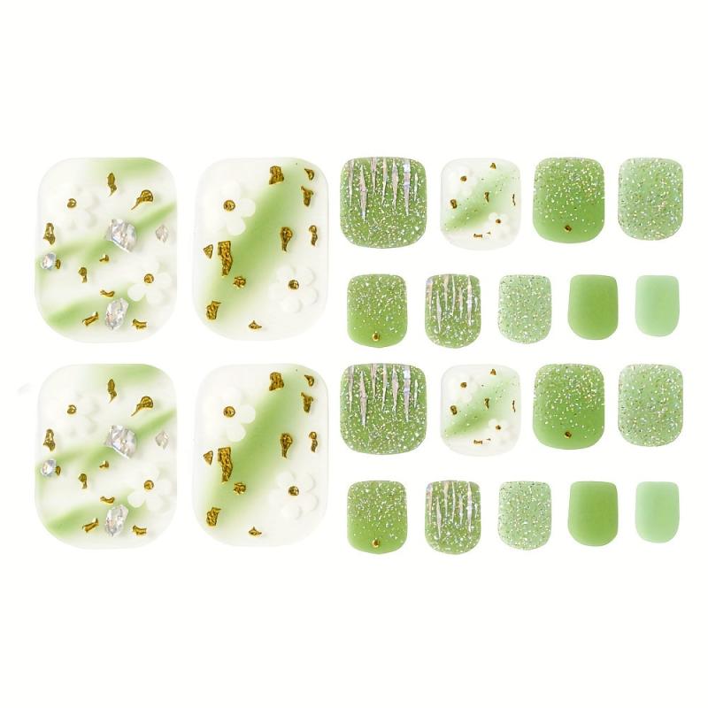 5 Full Wraps Toe Nail Polish Stickers with Nail Files