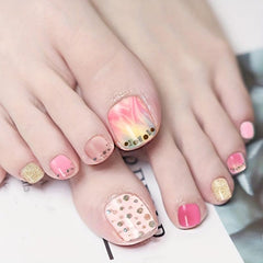5 Full Wraps Toe Nail Polish Stickers with Nail Files