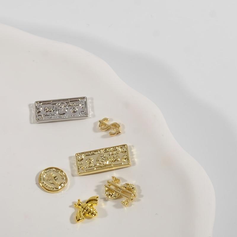30Pcs 3D Money Dollar Nail Charms Nail Rivet Studs