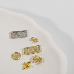30Pcs 3D Money Dollar Nail Charms Nail Rivet Studs