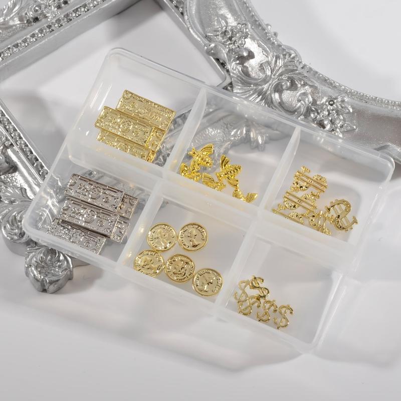 30Pcs 3D Money Dollar Nail Charms Nail Rivet Studs