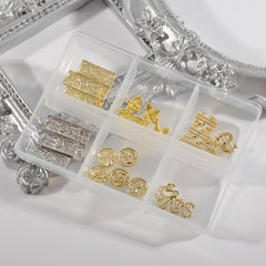 30Pcs 3D Money Dollar Nail Charms Nail Rivet Studs