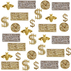 30Pcs 3D Money Dollar Nail Charms Nail Rivet Studs
