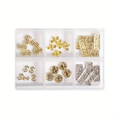 30Pcs 3D Money Dollar Nail Charms Nail Rivet Studs