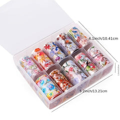 Floral Nail Art Foil Transfer Stickers for Nails