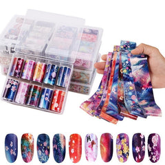 Floral Nail Art Foil Transfer Stickers for Nails