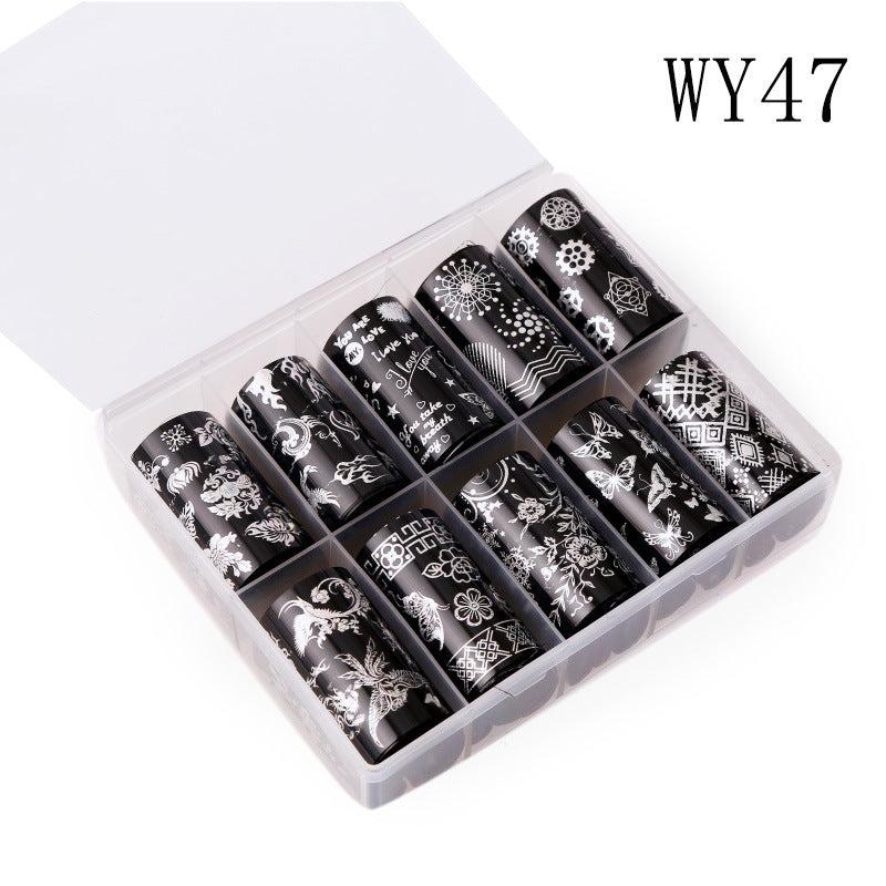Floral Nail Art Foil Transfer Stickers for Nails