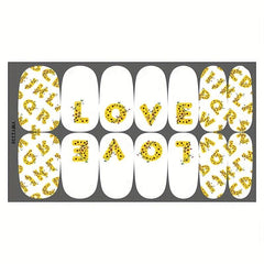 Sunflower Nail Art Stickers Full Wrap with 2 Nail Files