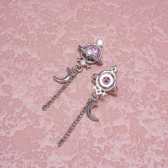 1Pcs 3D Zircon Moon Star Nail Pendant Y2K Nail Art Charms Nail Art Jewelry