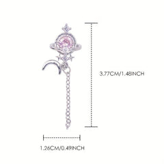 1Pcs 3D Zircon Moon Star Nail Pendant Y2K Nail Art Charms Nail Art Jewelry