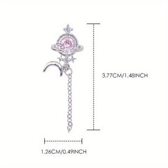 1Pcs 3D Zircon Moon Star Nail Pendant Y2K Nail Art Charms Nail Art Jewelry